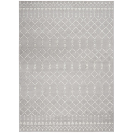 Homeroots 5 x 7 ft. Gray & Ivory Berber Pattern Area Rug 385825